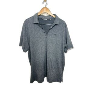 Travis Mathew Polo Golf XL Gray Black Pima Cotton Casual Lightweight Summer
